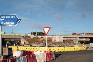 ECHANGEUR DÜDELINGEN / Verteilerkreis Düdelingen-Büringen: Ende der Arbeiten in Sicht