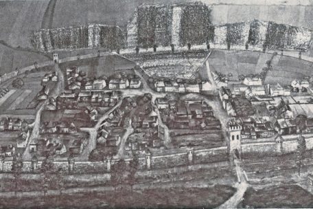 Die befestigte Stadt Esch im Jahr 1570