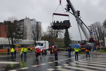 Esch / „Mission accomplie“: Spektakulärer Abtransport dreier Relikte der Industriekultur 