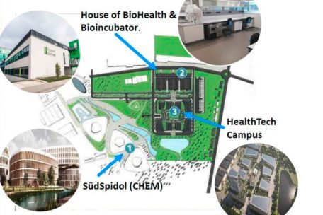 Plan des Campus in der Gewerbezone