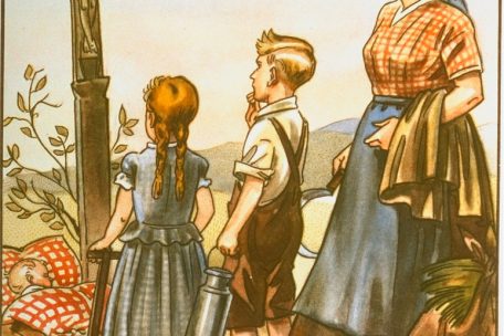 Seite aus dem antisemitischen deutschen Kinderbuch „Der Giftpilz“, 1935