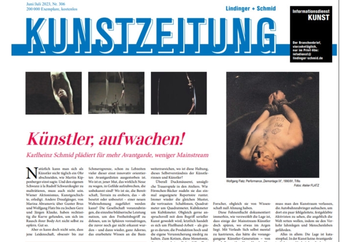 Kunstecke / Deutsche Kunstzeitung wird eingestellt