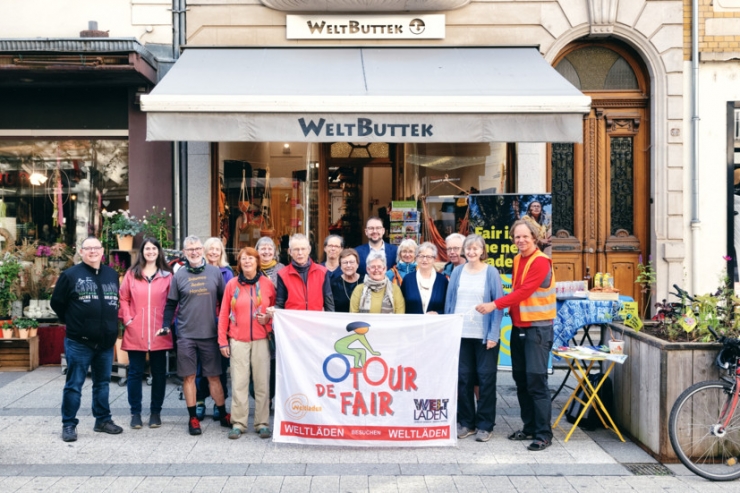 „Tour de Fair“ / Station in Esch: Strampeln für einen fairen Welthandel