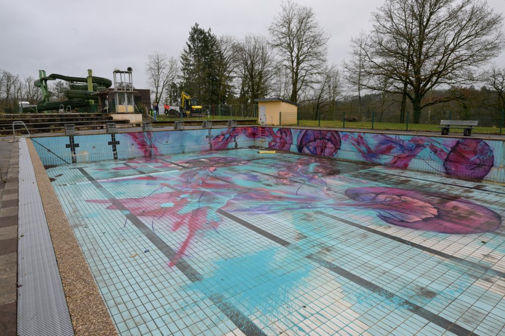 Wiederöffnung für den 15. Juli geplant / Arbeiten am Freibad Vianden haben begonnen