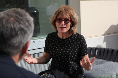 Agnès Callamard im Gespräch mit Tageblatt-Chefredakteur Armand Back