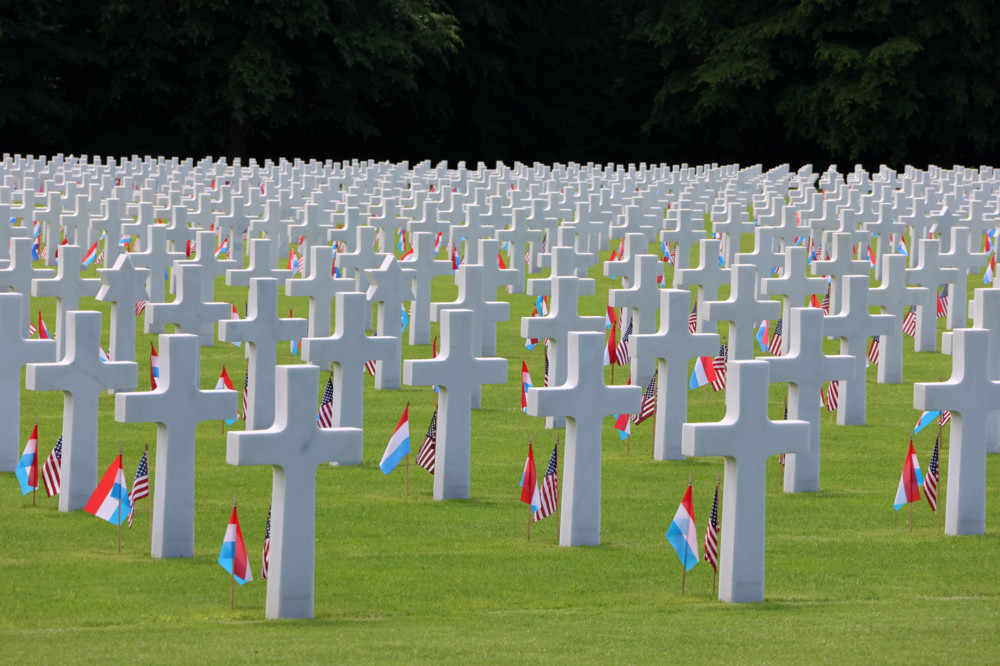 Soldatenfriedhof in Hamm / Amerikaner und Luxemburger gedenken der gefallenen amerikanischen Soldaten
