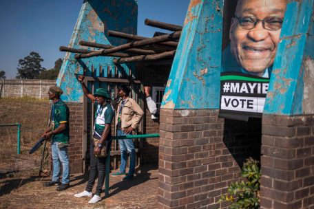 Jacob Zuma darf nicht kandidieren, spielt aber im Hintergrund eine Rolle, vor allem für seine Anhänger von uMkhonto we Sizwe (MK) 