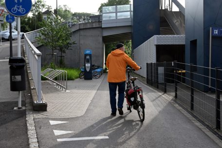 Der neue Radweg führt vom Bahnhof Cents-Hamm zum „Iergärtchen“