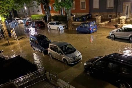 Immer wieder von Überschwemmungen betroffen: die Clair-Chêne-Straße