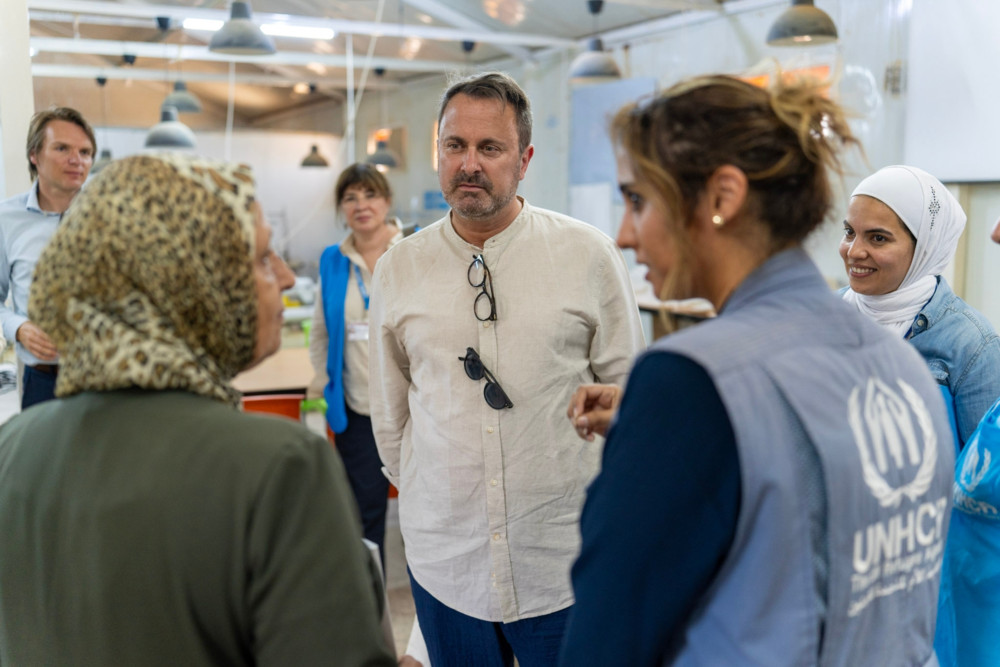 Die Politik der offenen Tür / Außenminister Xavier Bettel zu Besuch in einem Flüchtlingslager in Jordanien