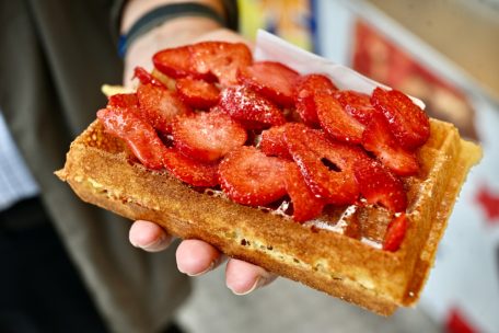 Eine Waffel passt anscheinend immer, ob mit oder ohne Schlagsahne